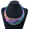 Ethnic Style Alloy Peacock Bib Necklaces FS-WG6E760-01-1