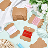 Bone Shape Kraft Paper Card AJEW-WH20816-095-4
