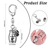 Pet Urn Key Chain Paw Print Urn Pendant Necklace Pet Cremation Jewelry Stainless Steel Paw Print Keychain Pet Keepsake Cat & Dog Urn with Storage Bag JX365A-2