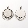 Tibetan Style Alloy Pendant Cabochon Settings LS-PALLOY-J494-30AS-1