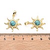 Synthetic Turquoise Pendants KK-B129-14G-02-3