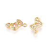 Brass Micro Pave Cubic Zirconia Charms KK-N263-142B-G-2
