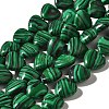 Synthetic Malachite Beads Strands G-R190-10mm-46-2