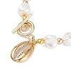Electroplate  Shell Pearl & Non-magnetic Synthetic Hematite Beaded Bracelets for Women BJEW-JB12891-3