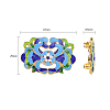 Chinese Style Alloy Enamel Chandelier Components Links ENAM-E329-51A-G-1
