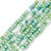 Gradient Color Electroplate Glass Bead Strands X1-GLAA-E042-05B-1