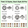 SUNNYCLUE 240Pcs 12 Styles Tibetan Style Alloy Spacer Beads TIBEB-SC0001-29-2