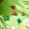5Pcs Handmade Porcelain Pendants PALLOY-TAC0293-5