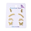 304 Stainless Steel Earring Sets EJEW-S248-03C-G-2