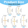 10Pcs 5 Style Brass Pendants KK-TA0002-06-3