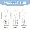 3Pcs 3 Styles Glass Suncatchers for Outdoor Garden Hanging Decoration HJEW-TADJ0001-04-3
