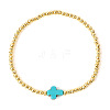 Brass Bead Stretch Bracelets for Women QZ0147-1-1