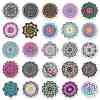 Mandala Theme Waterproof PVC Plastic Sticker Labels STIC-PW0006-01-2