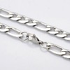 Trendy Unisex 304 Stainless Steel Figaro Chain Necklaces STAS-E063-06-1