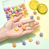 40Pcs 5 Styles UV Plating Opaque Resin Cabochons RESI-CJ0005-13-4