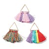 3Pcs Polyester Tassel Big Pendants PALLOY-JF03207-1