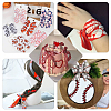 11 Colors Volleyball Pattern Polyester Grosgrain Ribbon AJEW-PH0005-85-3