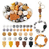 75Pcs 15 Style Silicone Beads SIL-TA0001-34-12