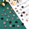 32Pcs 4 Colors Alloy Cord Locks FIND-DC0006-20-5