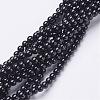 Natural Black Onyx Round Beads Strands GSR18mmC097-1