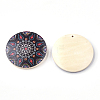 Printed Wooden Pendants WOOD-S045-034F-2