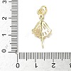Brass Micro Pave Cubic Zirconia Pendants ZIRC-I356-08G-02-3