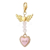 Valentine's Day Alloy Enamel Pendant Decoraton HJEW-JM02028-01-3