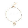 4Pcs 4 Style Alloy Chain Anklets Set with Resin Pearl Beaded and Flat Round Charm SJEW-D009-03KCG-5