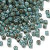 Picasso Glass Cylinder Seed Beads GLAA-C044-01D-1