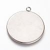 Tarnish Resistant 201 Stainless Steel Pendant Cabochon Settings STAS-T004-015-2