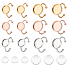18Pcs 6 Style 304 Stainless Steel Open Cuff Ring Findings STAS-UN0042-76-1