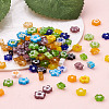 300Pcs 10 colors Handmade Millefiori Glass Beads LAMP-TA0002-05-25