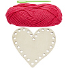 DIY Heart Wood Knitting Loom Kits DIY-CY0003-10B-7