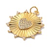 Brass Micro Pave Cubic Zirconia Pendants KK-M305-11G-2