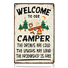Vintage Metal Tin Sign AJEW-WH0436-319-1