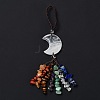 Moon Gemstone Pendant Decorations HJEW-R127-01-4