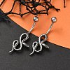 Snake 316 Surgical Stainless Steel Belly Button Rings EJEW-G416-18C-AS-1