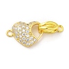 Rack Plating Brass Micro Pave Clear Cubic Zirconia Enhancer Shortener Bails KK-H447-10G-1