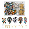 Biyun DIY Monstera Leaf Dangle Earring Making Kits DIY-BY0001-38-9