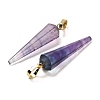 Natural Fluorite Pointed Pendants G-D089-01G-02-2