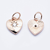 Brass Micro Pave Cubic Zirconia Charms RB-I078-67RG-NR-2