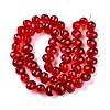 Transparent Electroplate Glass Beads Strands X-EGLA-N012-06A-2