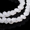 Diamond Shape Imitation Jade Glass Bead Strands EGLA-J059-J01-1