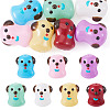 7Pcs 7 Colors Handmade Lampwork Enamel Beads LAMP-TA0001-76-1