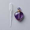 Natural Amethyst Openable Perfume Bottle Pendants G-K420-05-2