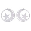 Non-Tarnish 201 Stainless Steel Filigree Pendants X-STAS-S118-013P-2