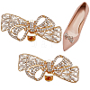 2Pcs Bowknot Alloy Rhinestone Shoe Decorations FIND-CP0002-28A-1