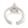 Rack Plating Brass Open Cuff Rings for Women RJEW-F162-01P-A-3