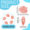 5Pcs Handmade Porcelain Beads PORC-TADJ0001-05G-3