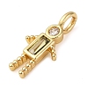 Brass Micro Pave Cubic Zirconia Pendants ZIRC-I356-17G-A12-2